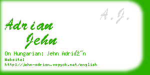 adrian jehn business card